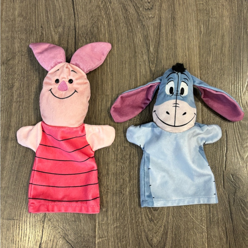 Disney Winnie the Pooh Piglet and Eeyore Melissa & Doug Plush Hand Puppet